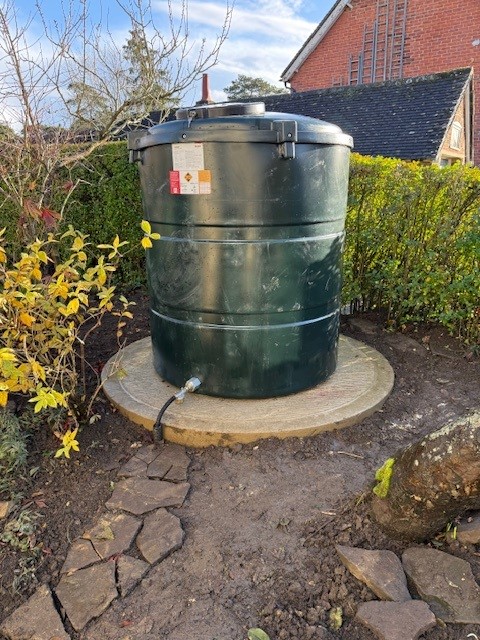 Round Tank on Concrete Base